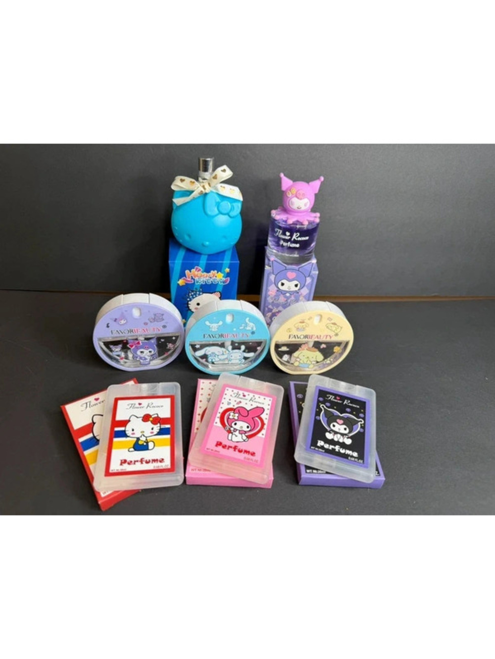 Hello kitty Sanrio my melody Kuromi fragrance perfume set kawaii travel spray